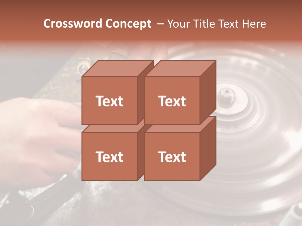 Closeup Wheel Facets PowerPoint Template