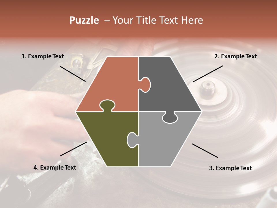 Closeup Wheel Facets PowerPoint Template