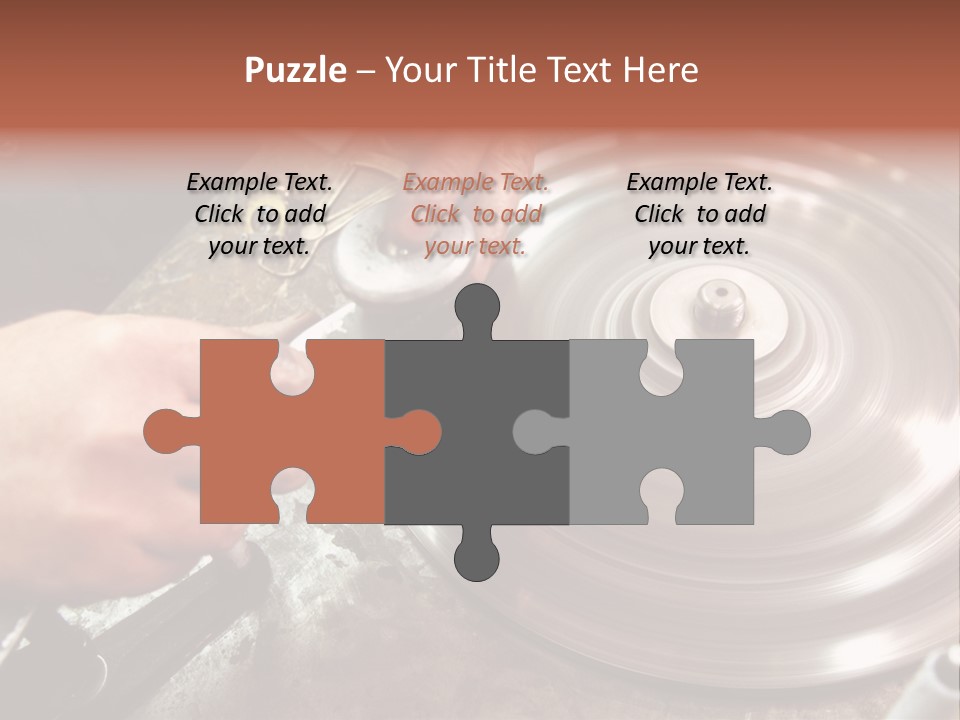 Closeup Wheel Facets PowerPoint Template