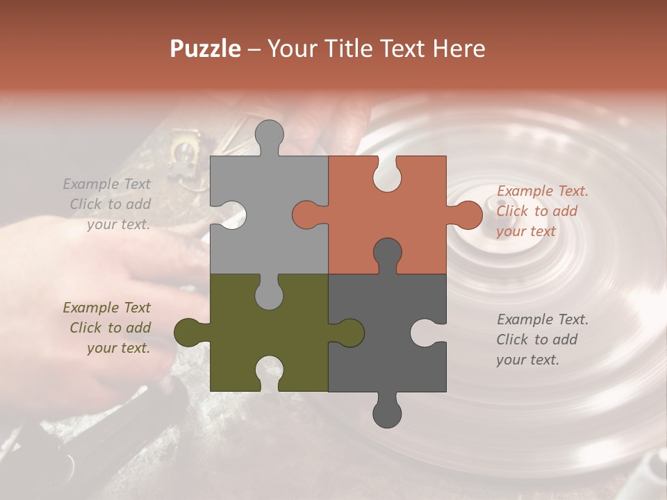 Closeup Wheel Facets PowerPoint Template