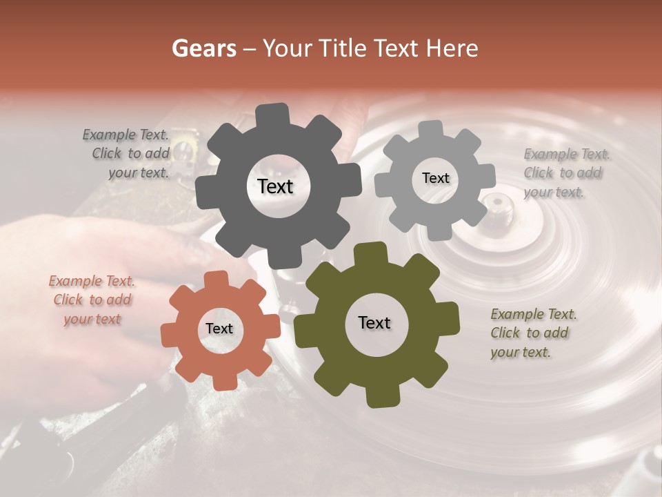 Closeup Wheel Facets PowerPoint Template