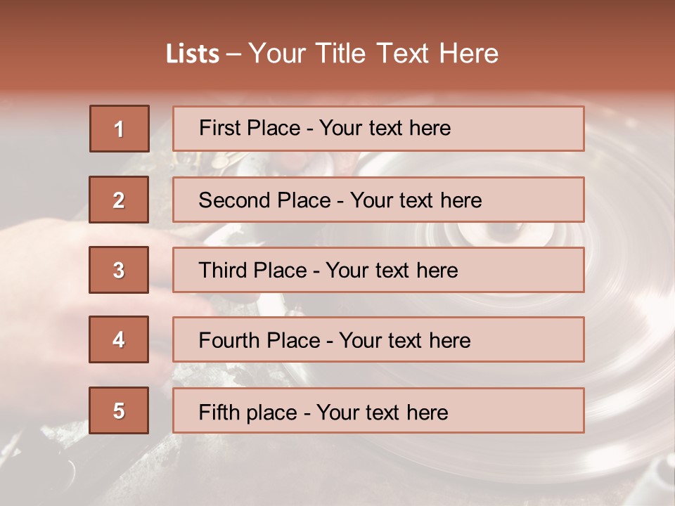 Closeup Wheel Facets PowerPoint Template