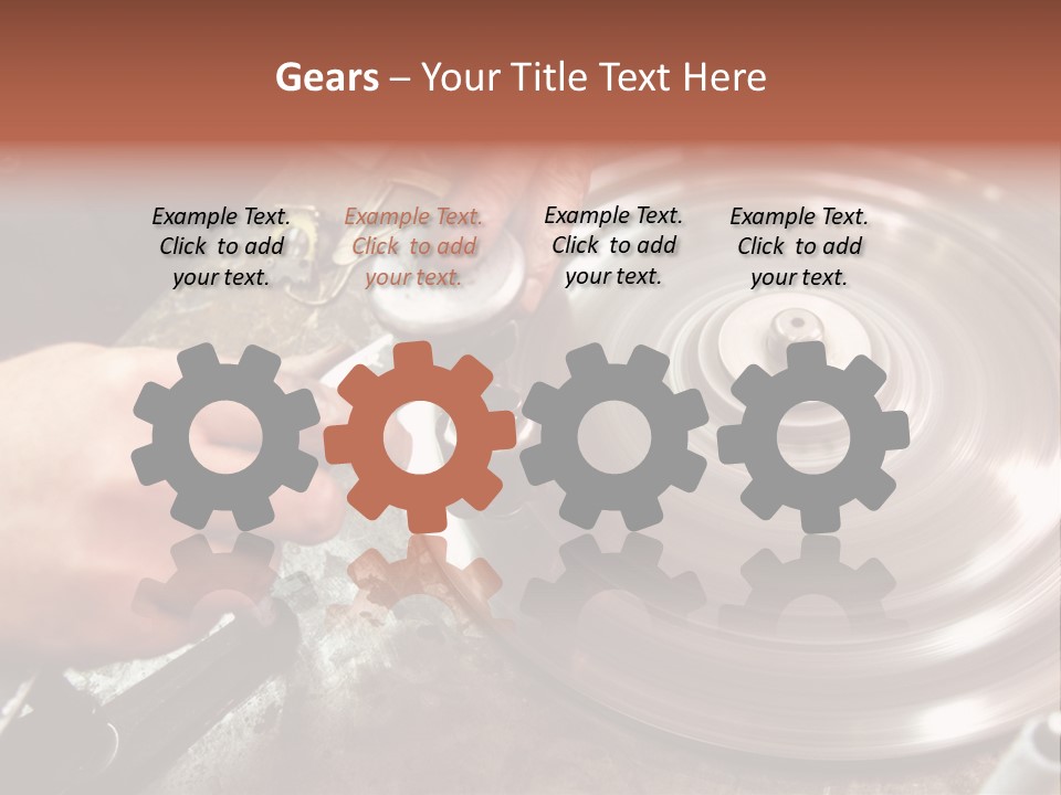 Closeup Wheel Facets PowerPoint Template