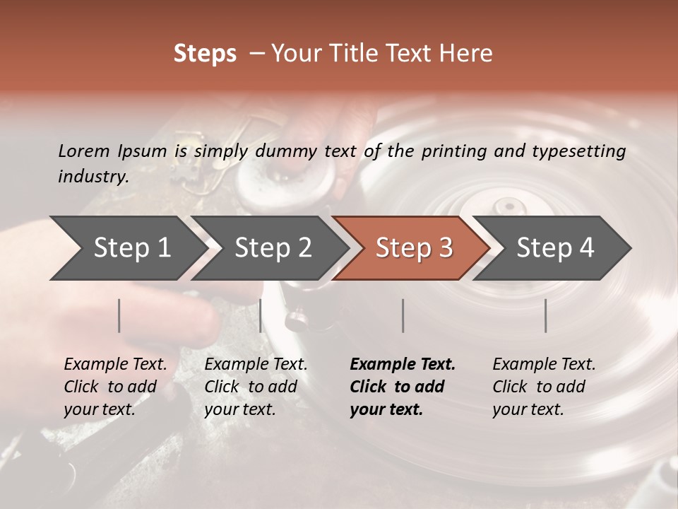 Closeup Wheel Facets PowerPoint Template