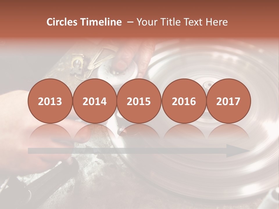 Closeup Wheel Facets PowerPoint Template