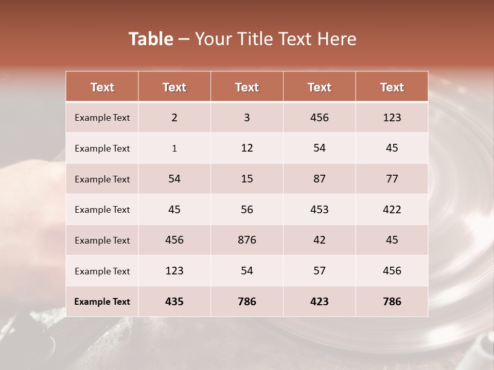 Closeup Wheel Facets PowerPoint Template