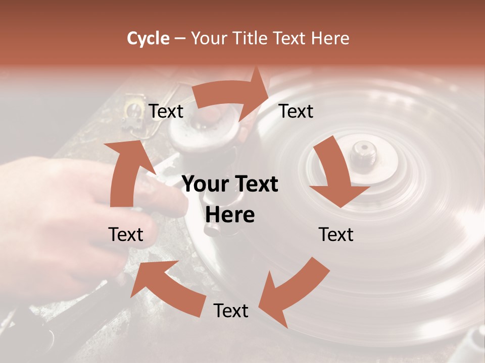 Closeup Wheel Facets PowerPoint Template