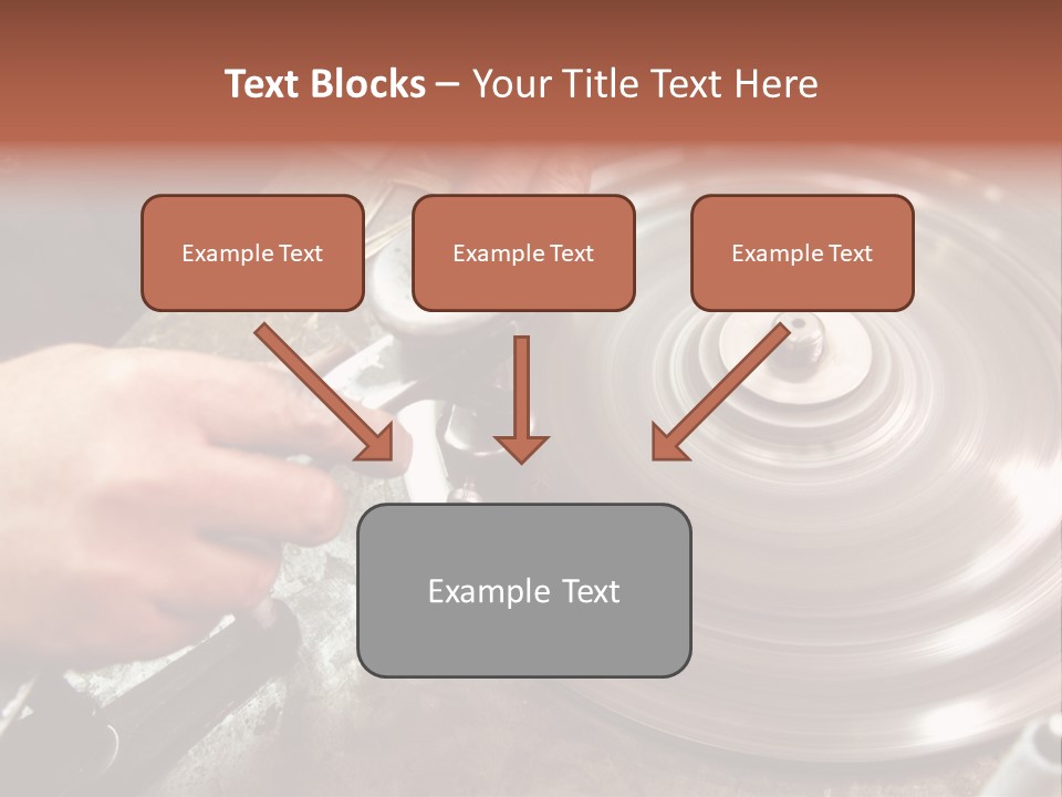 Closeup Wheel Facets PowerPoint Template