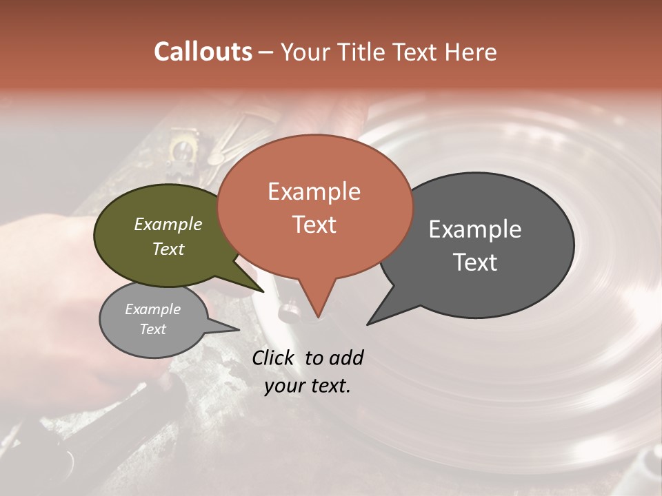 Closeup Wheel Facets PowerPoint Template