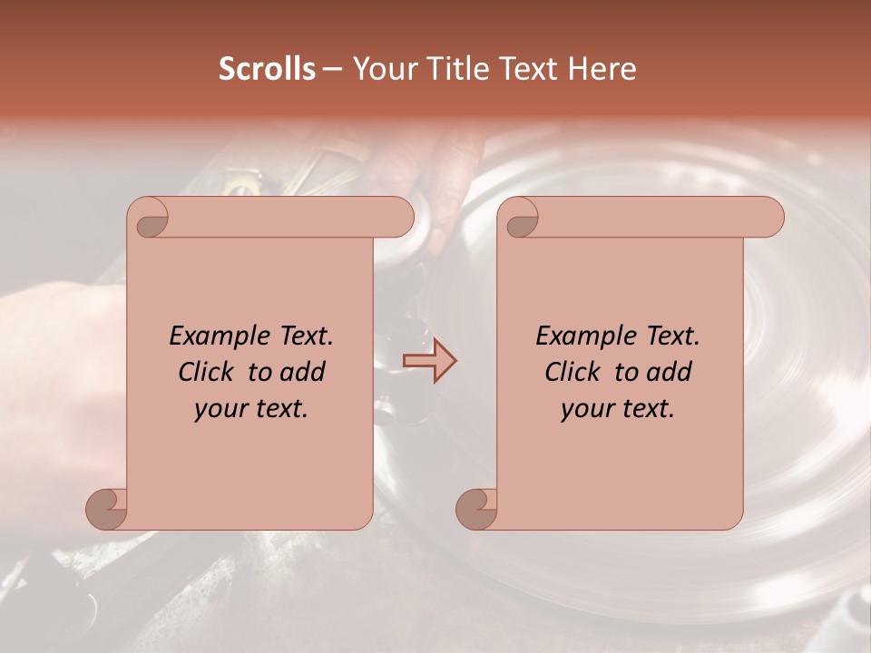 Closeup Wheel Facets PowerPoint Template