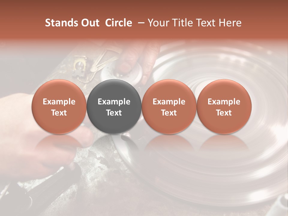 Closeup Wheel Facets PowerPoint Template