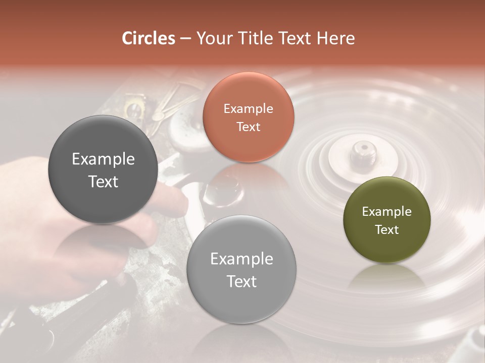 Closeup Wheel Facets PowerPoint Template