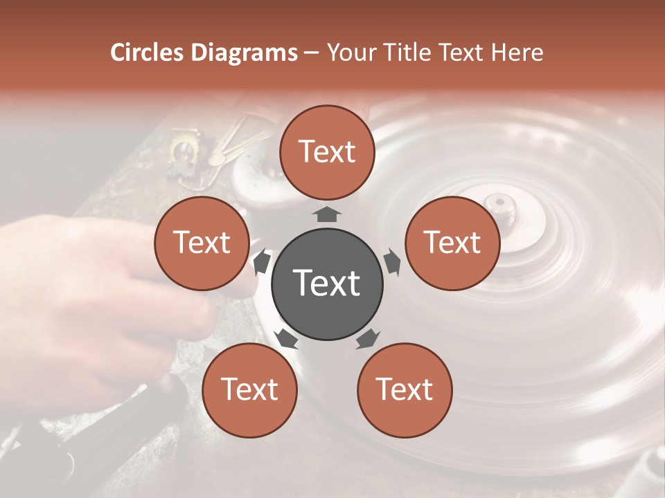 Closeup Wheel Facets PowerPoint Template