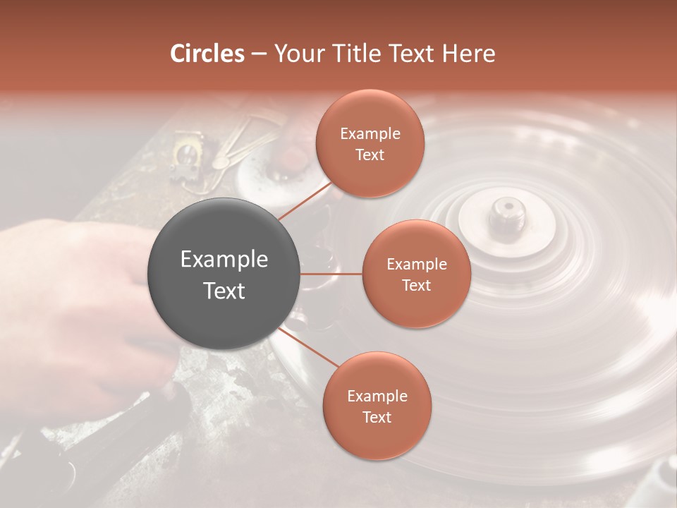 Closeup Wheel Facets PowerPoint Template