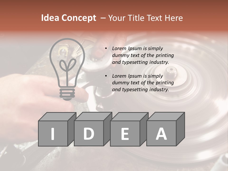 Closeup Wheel Facets PowerPoint Template