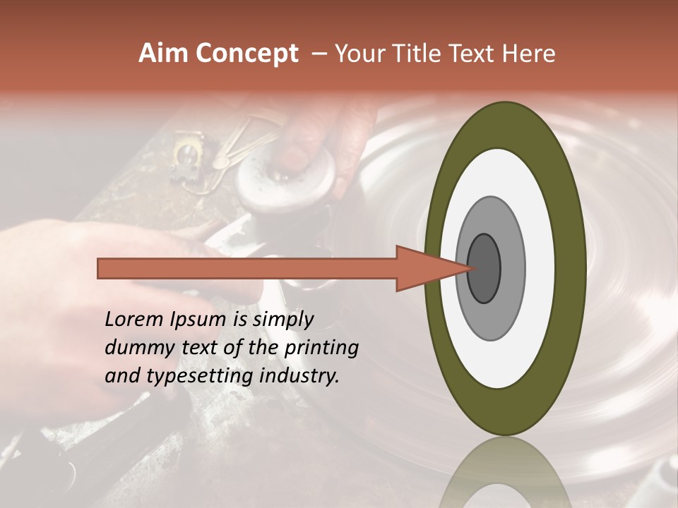 Closeup Wheel Facets PowerPoint Template