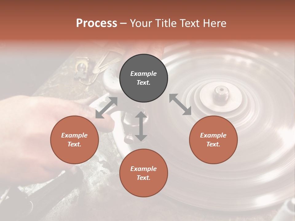 Closeup Wheel Facets PowerPoint Template