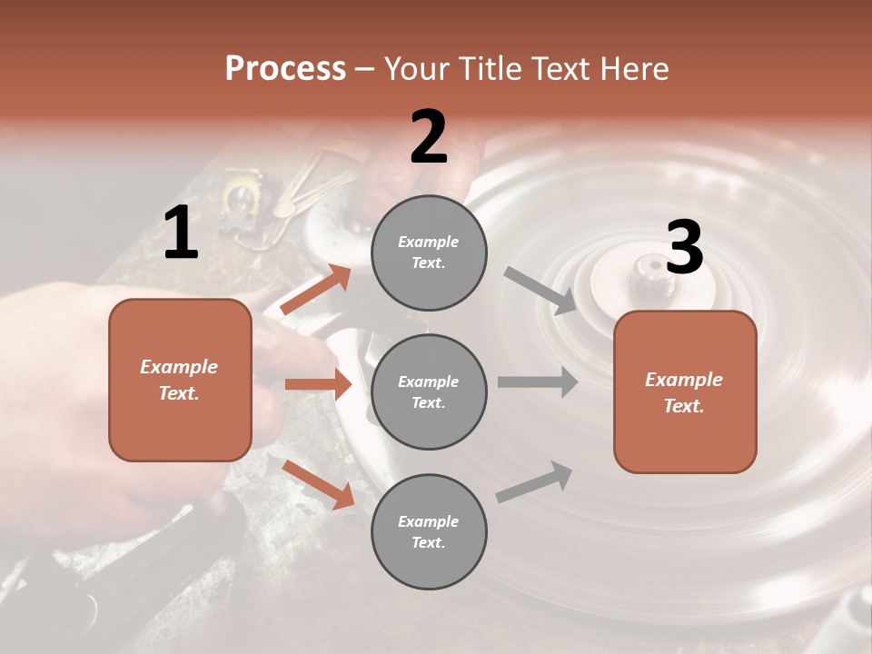 Closeup Wheel Facets PowerPoint Template