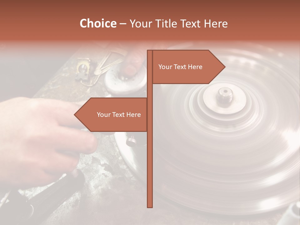 Closeup Wheel Facets PowerPoint Template