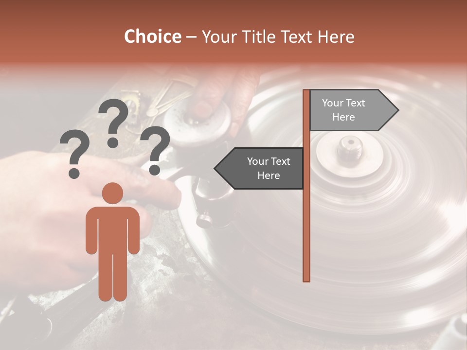 Closeup Wheel Facets PowerPoint Template