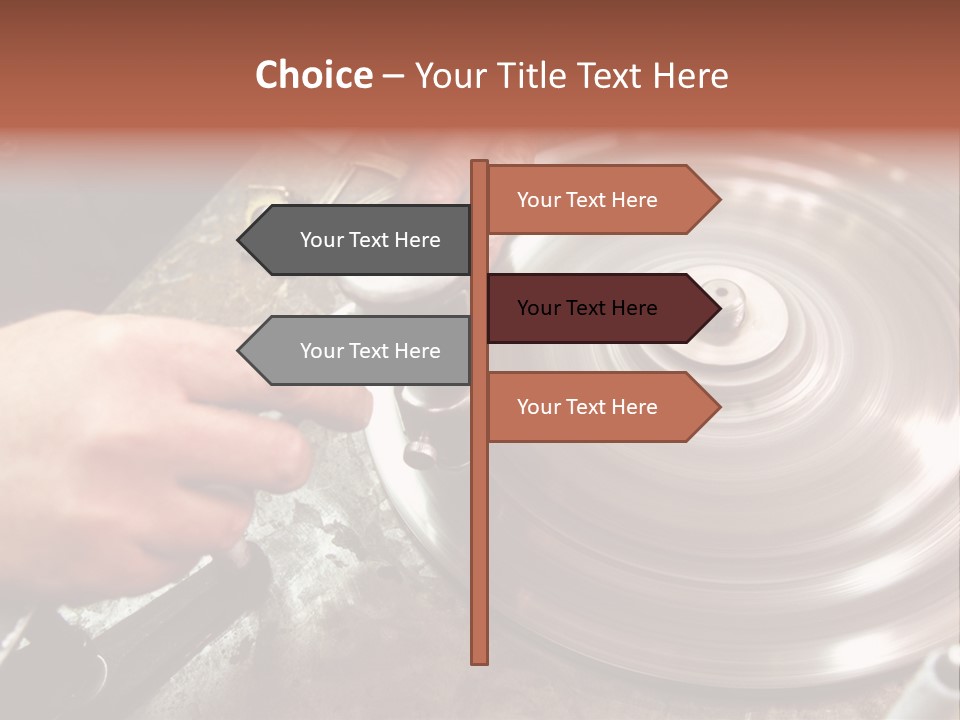 Closeup Wheel Facets PowerPoint Template