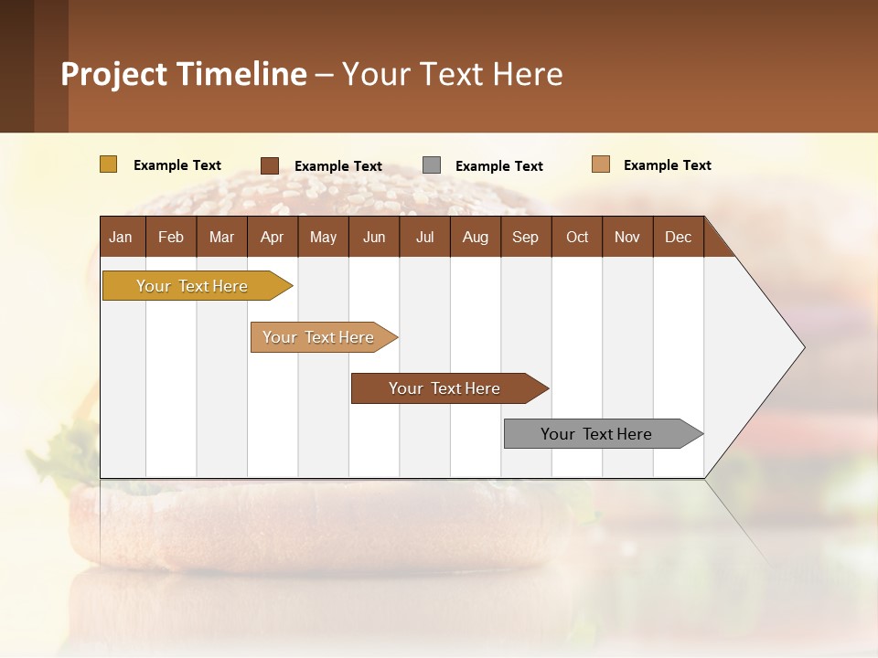 A Hamburger With Cheese And Lettuce On It PowerPoint Template