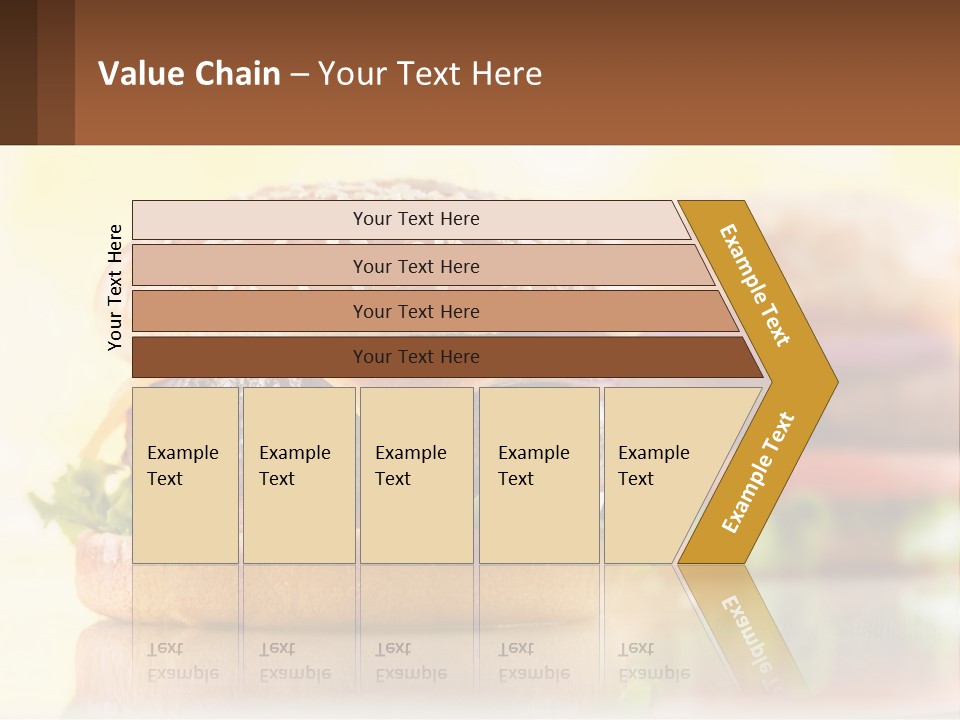 A Hamburger With Cheese And Lettuce On It PowerPoint Template