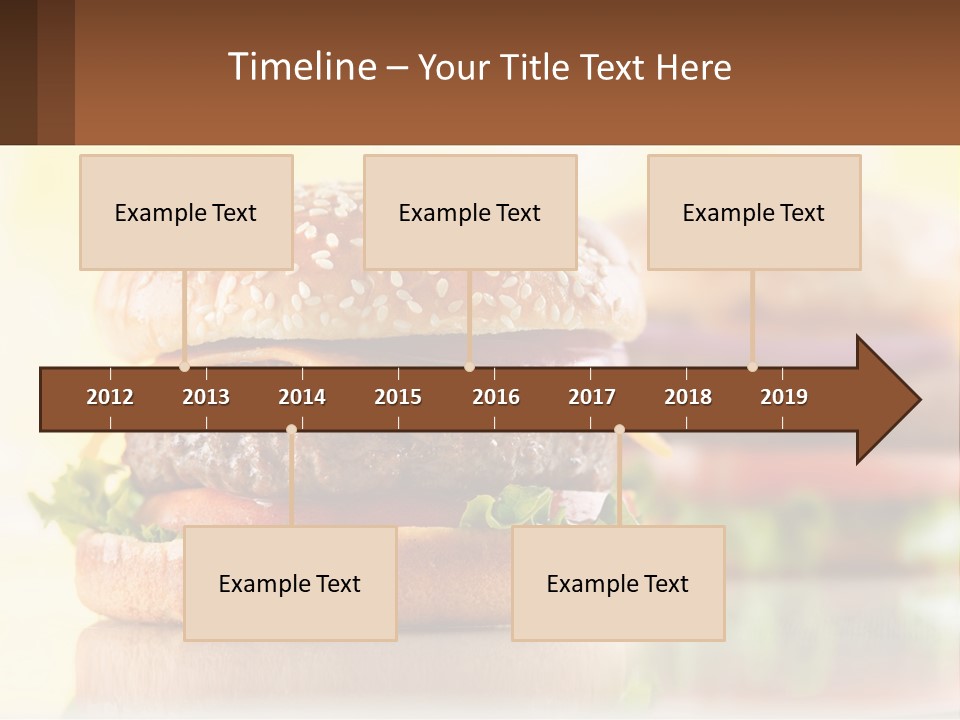 A Hamburger With Cheese And Lettuce On It PowerPoint Template