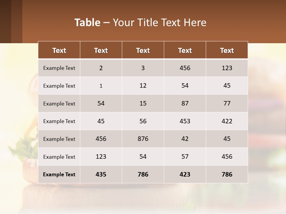 A Hamburger With Cheese And Lettuce On It PowerPoint Template