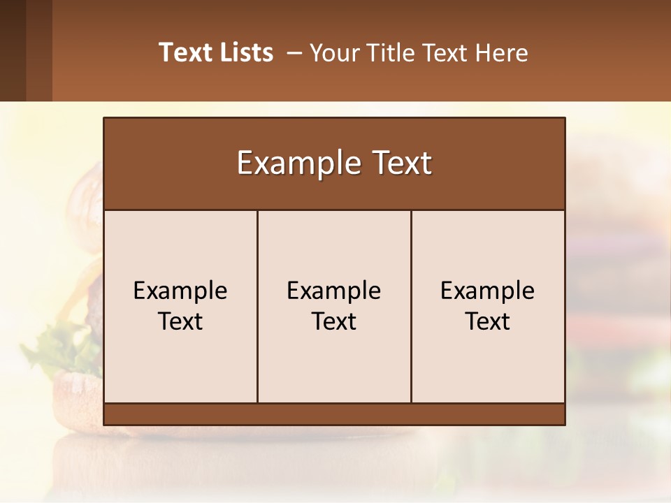 A Hamburger With Cheese And Lettuce On It PowerPoint Template