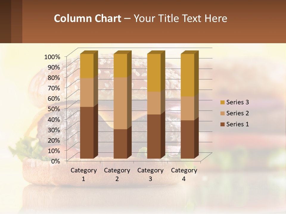 A Hamburger With Cheese And Lettuce On It PowerPoint Template