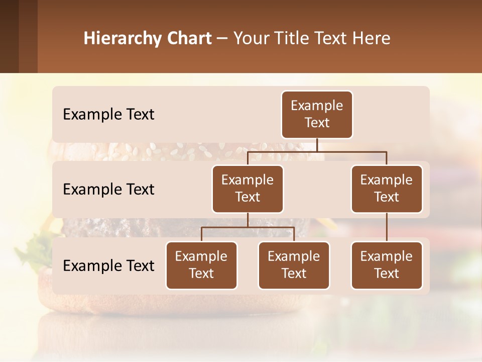 A Hamburger With Cheese And Lettuce On It PowerPoint Template