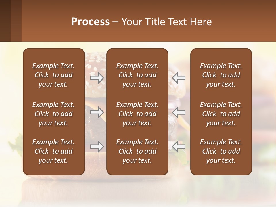 A Hamburger With Cheese And Lettuce On It PowerPoint Template