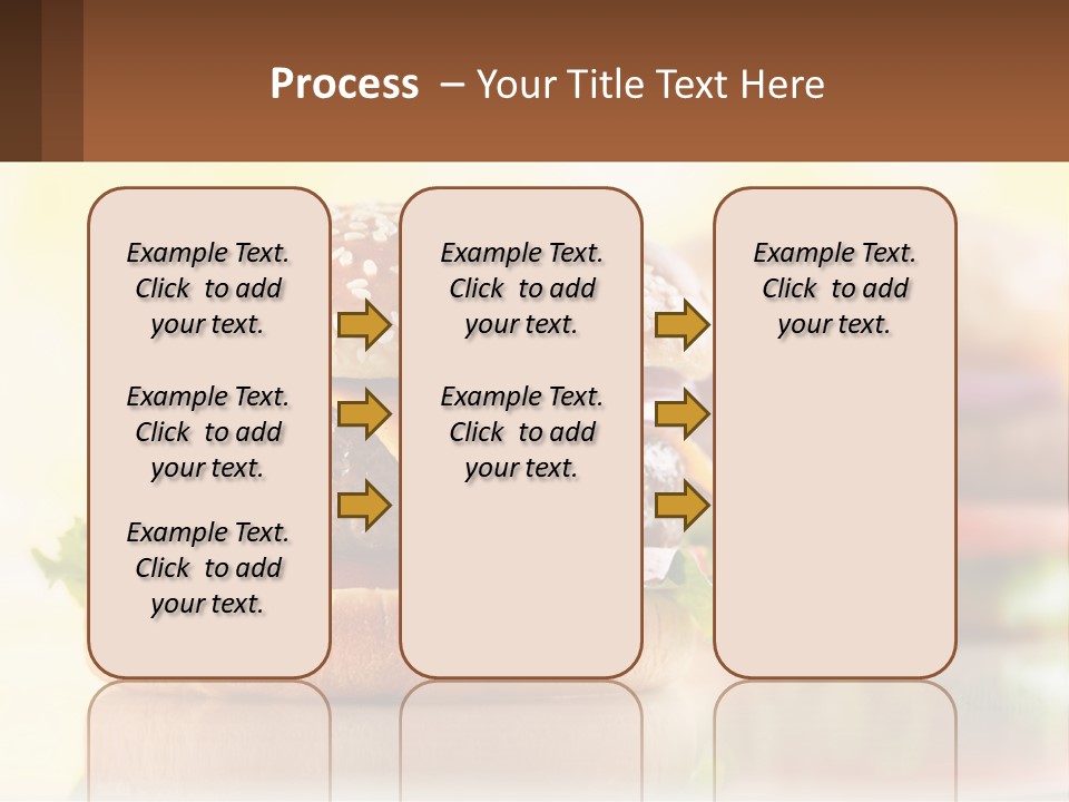 A Hamburger With Cheese And Lettuce On It PowerPoint Template