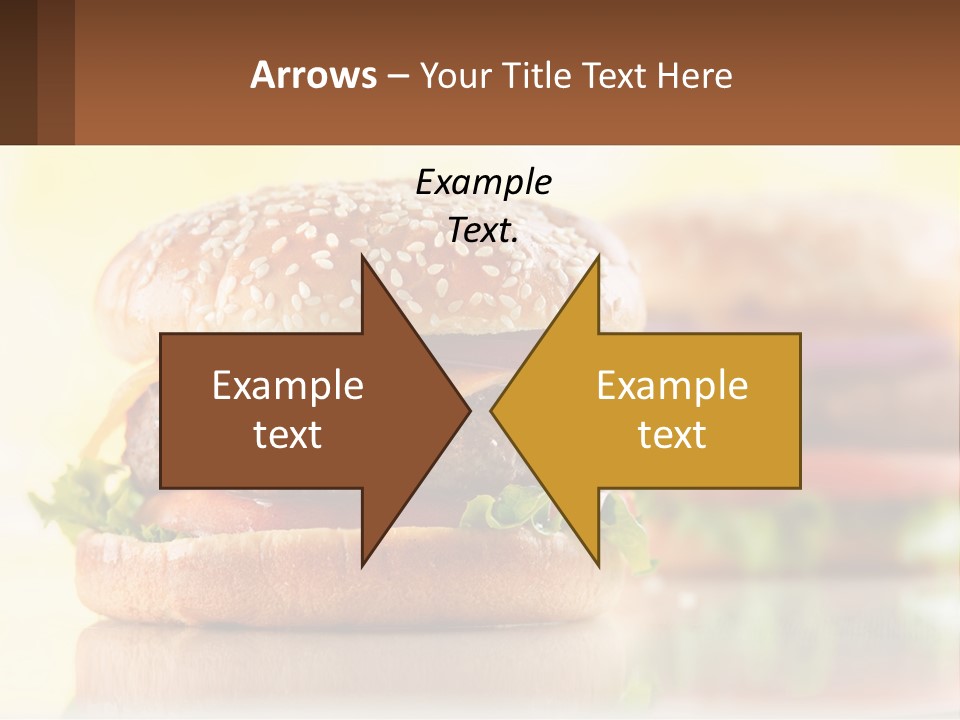A Hamburger With Cheese And Lettuce On It PowerPoint Template