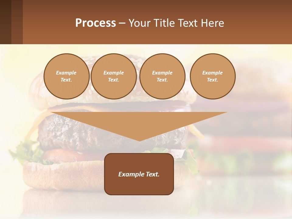 A Hamburger With Cheese And Lettuce On It PowerPoint Template