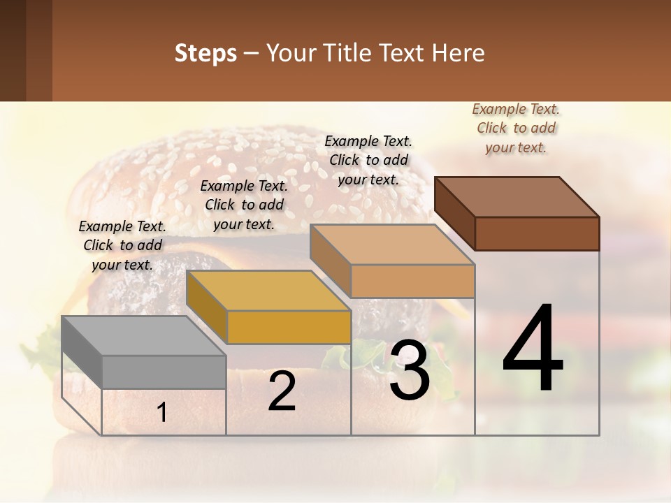 A Hamburger With Cheese And Lettuce On It PowerPoint Template