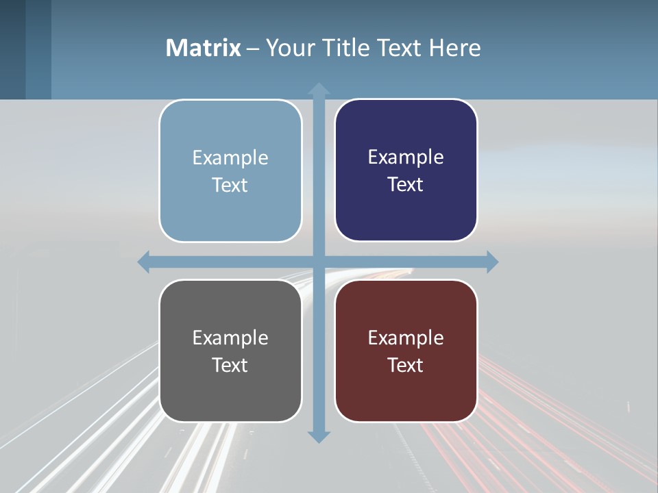 Dark Highway Nobody PowerPoint Template