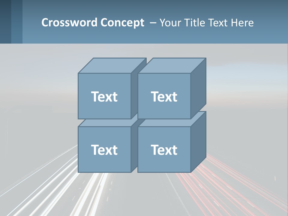 Dark Highway Nobody PowerPoint Template