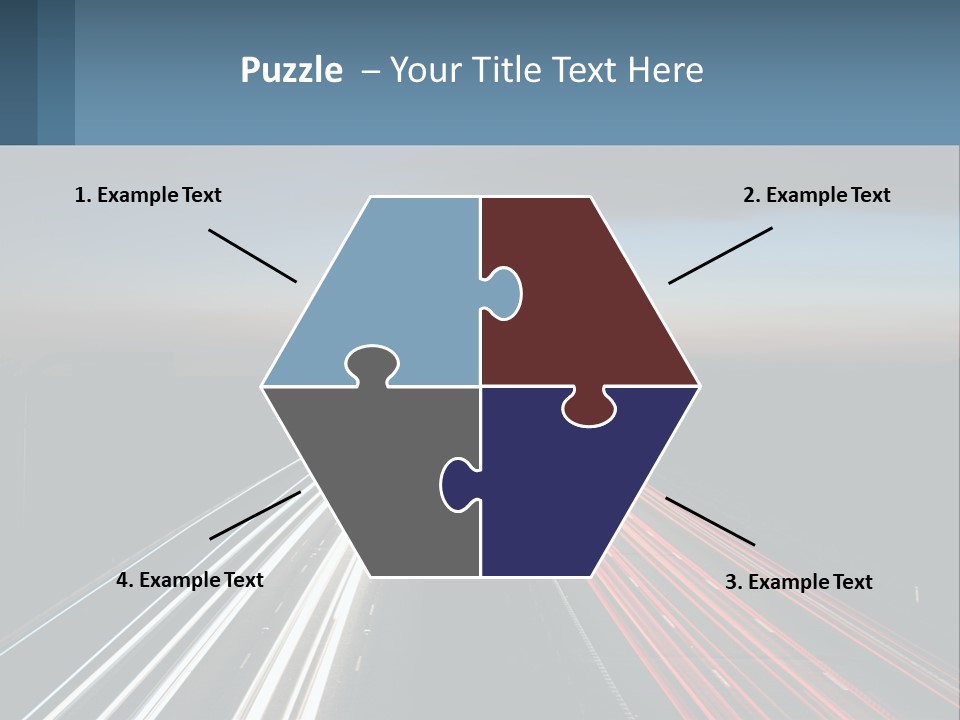 Dark Highway Nobody PowerPoint Template