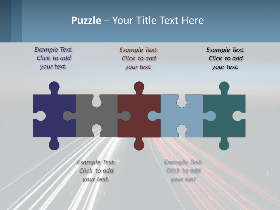 Dark Highway Nobody PowerPoint Template