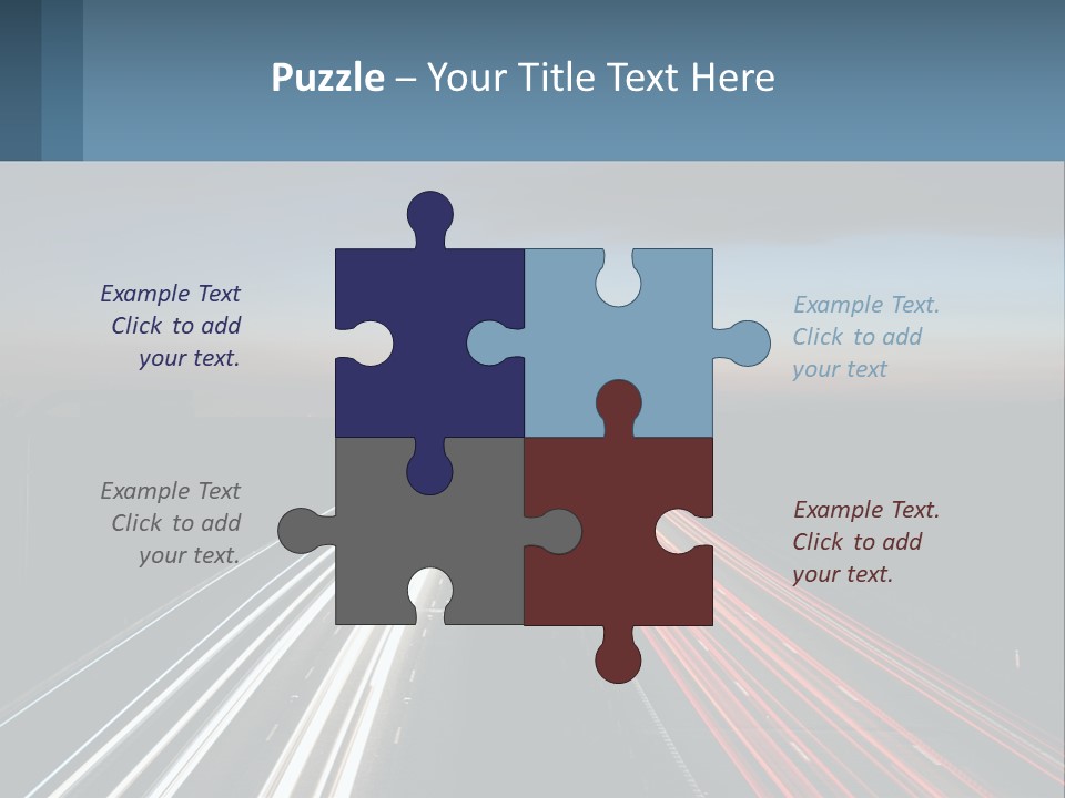 Dark Highway Nobody PowerPoint Template