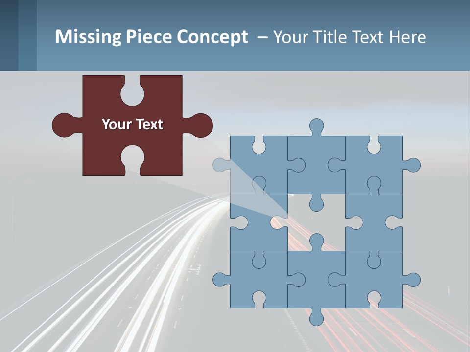 Dark Highway Nobody PowerPoint Template