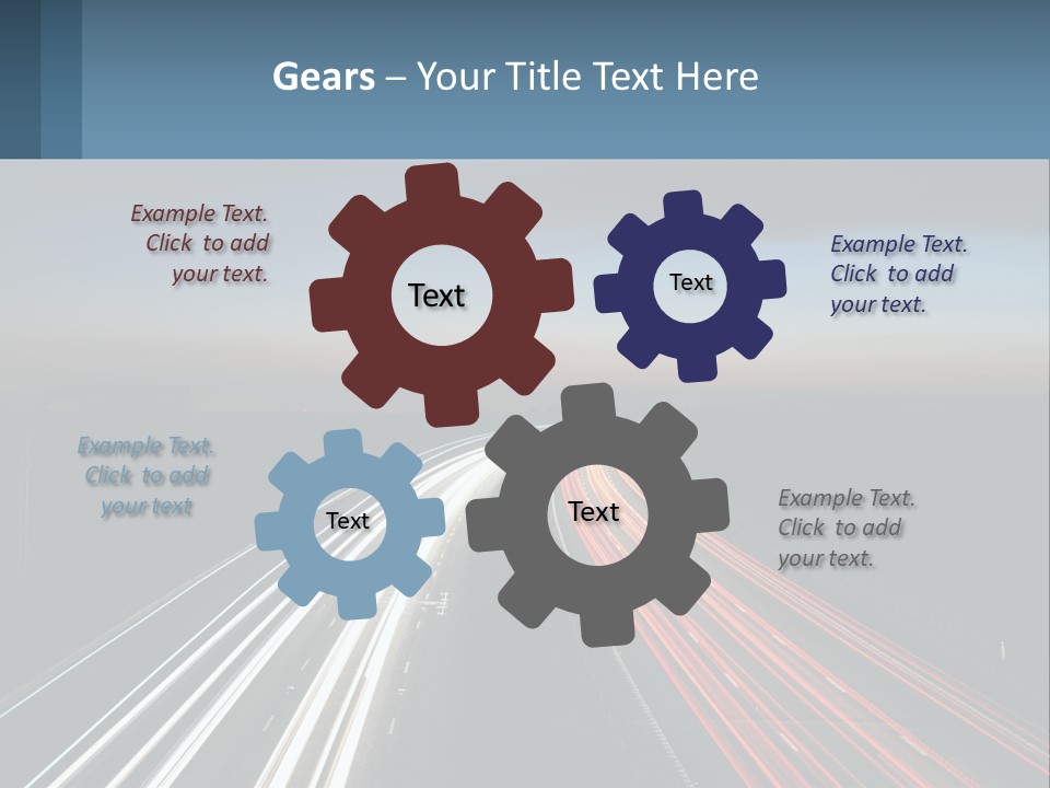 Dark Highway Nobody PowerPoint Template