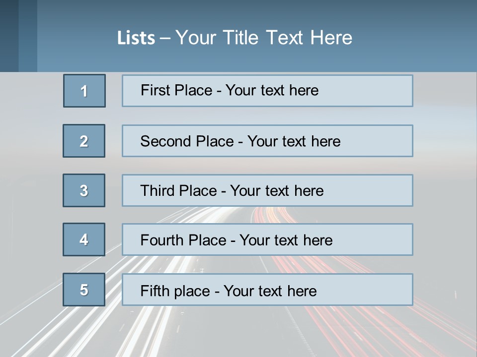 Dark Highway Nobody PowerPoint Template