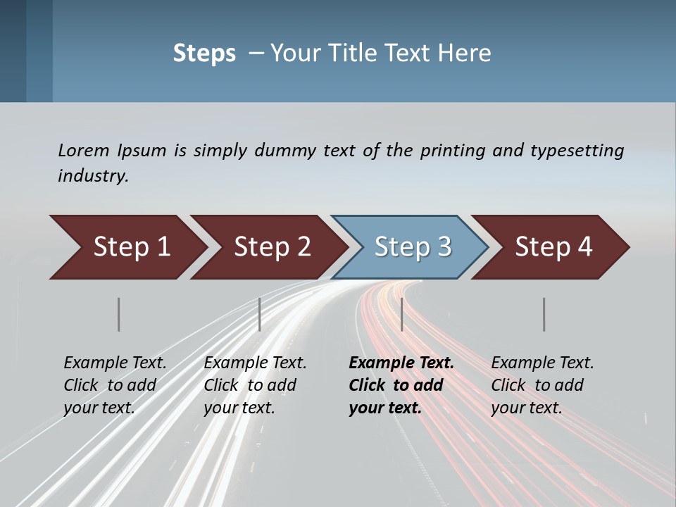 Dark Highway Nobody PowerPoint Template