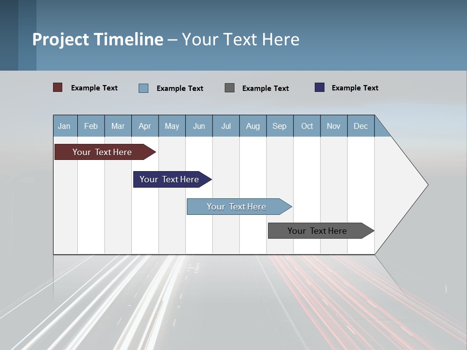 Dark Highway Nobody PowerPoint Template
