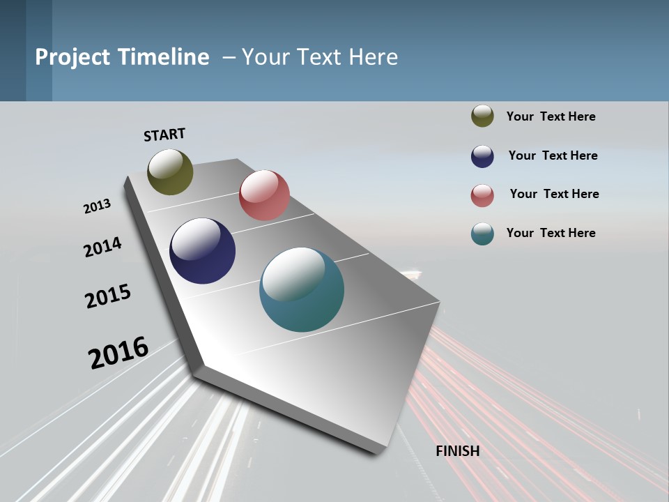 Dark Highway Nobody PowerPoint Template