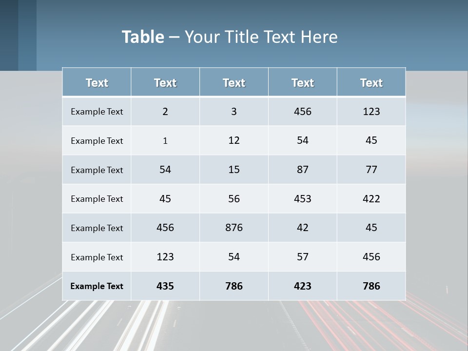 Dark Highway Nobody PowerPoint Template