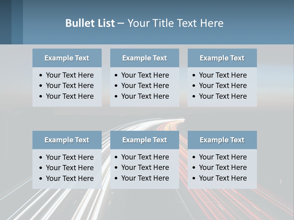 Dark Highway Nobody PowerPoint Template
